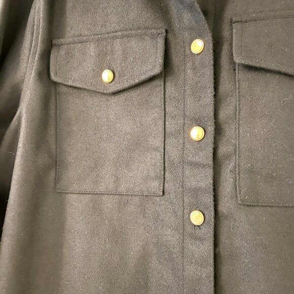 H&M HM Navy Blue Shirt Jacket Shacket Overshirt, NEW - Picture 2 of 4